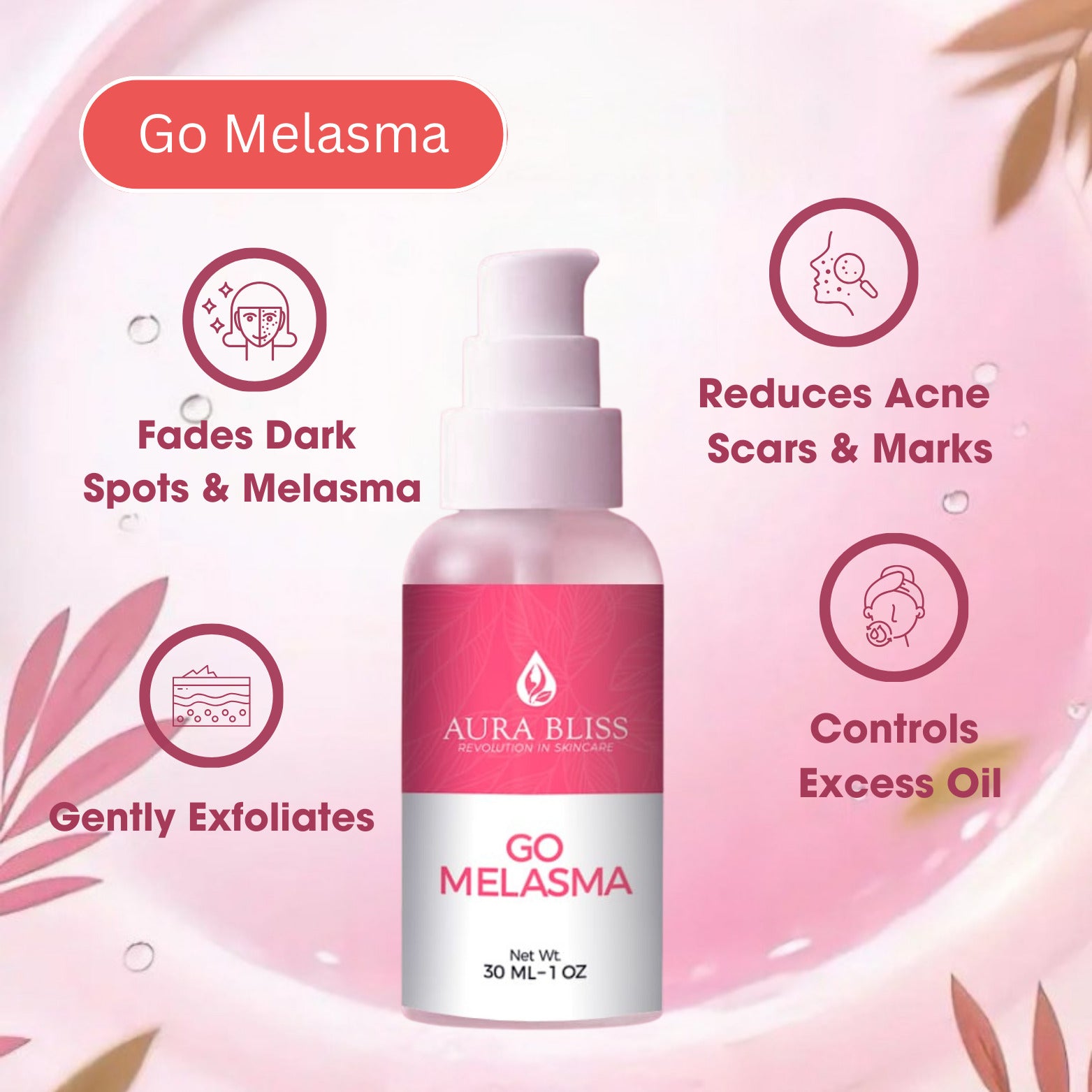 Hyper-Pigmentation, Anti-Melasma, Acne Scars Face Serum