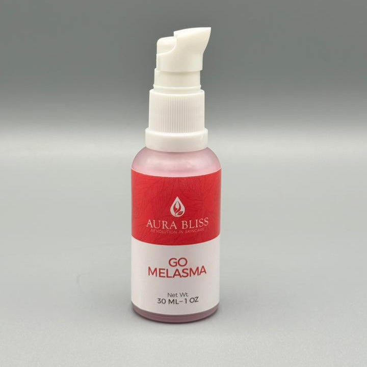 Red and white bottle with pump dispenser on a gray background