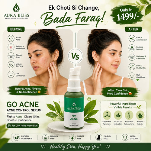 AuraBliss Acne Clear Serum with Salicylic Acid and Niacinamide for blemish-prone skin